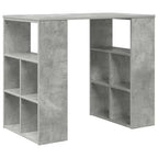 Schreibtisch mit Regal Beton Grau 90 x 50 x 75 cm Holzwerkstoff