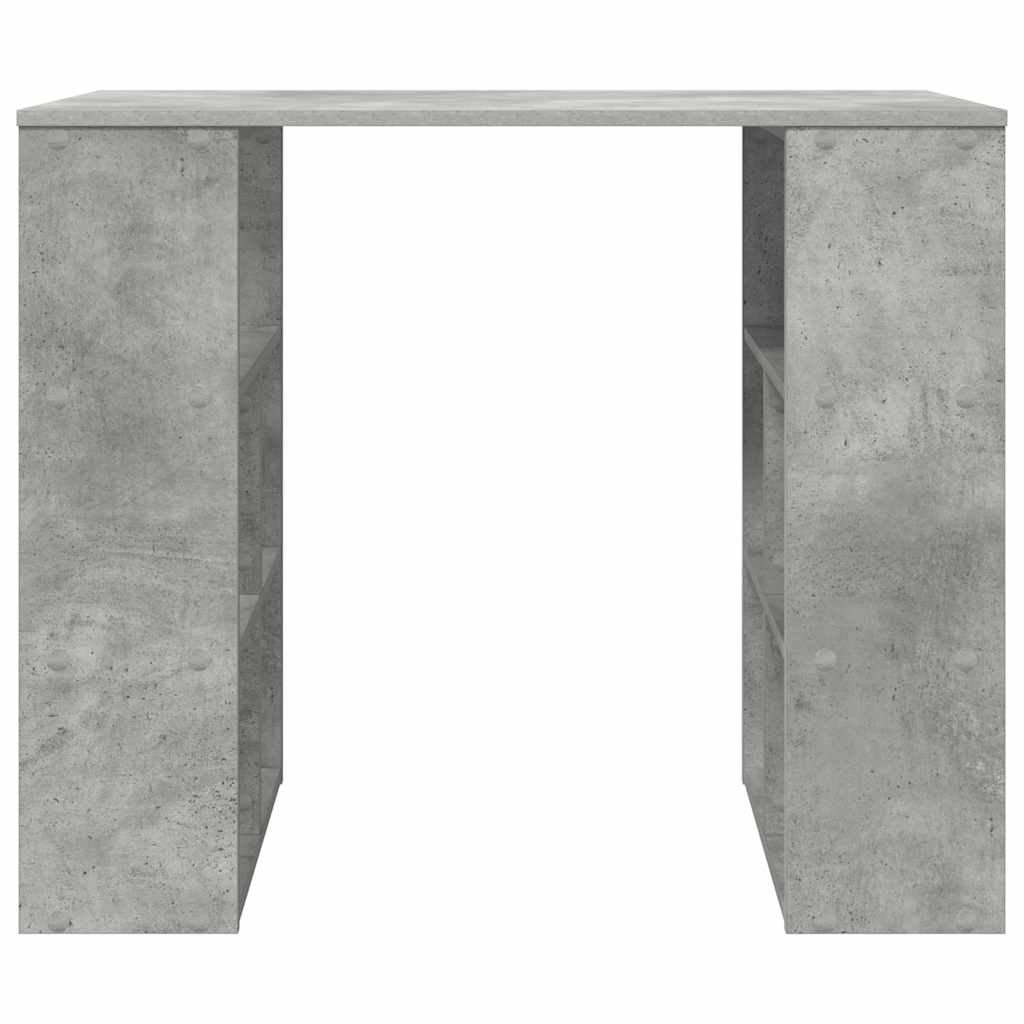 Schreibtisch mit Regal Beton Grau 90 x 50 x 75 cm Holzwerkstoff