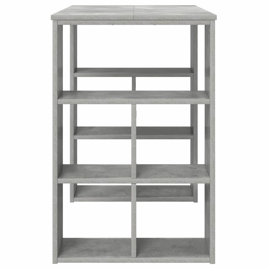 Schreibtisch mit Regal Beton Grau 90 x 50 x 75 cm Holzwerkstoff