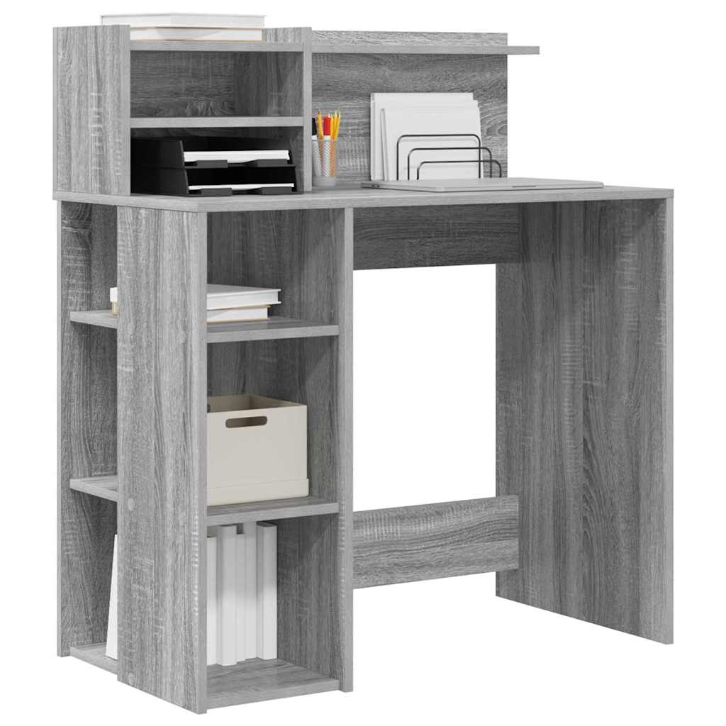 Schreibtisch Graues Sonoma 90 x 48 x 101,5 cm Holzwerkstoff