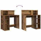 Schreibtisch mit Regal Altholz 90 x 48 x 101,5 cm Holzwerkstoff