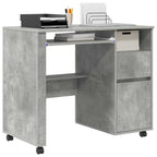 Tisch mit Rädern Beton Grau 91 x 50 x 77 cm Holzwerkstoff