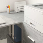 Schreibtisch Beton Grau 102 x 50 x 75 cm Holzwerkstoff