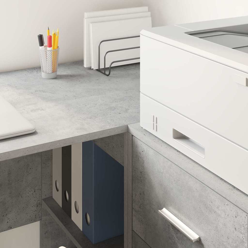 Schreibtisch Beton Grau 102 x 50 x 75 cm Holzwerkstoff