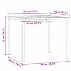 Esstisch Braun 90 x 90 x 75 cm Massivholz Akazie