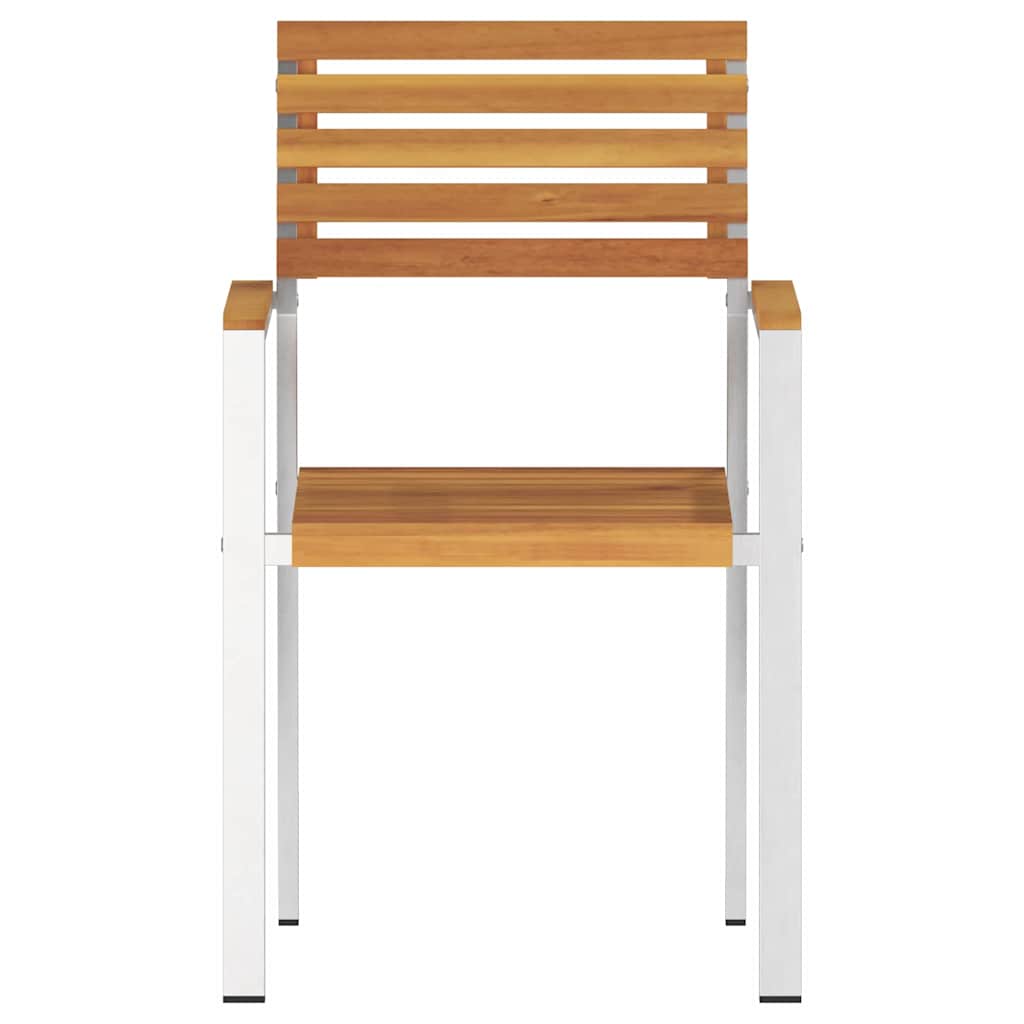 Gartenstuhl 2 pcs Öl-Natur 56 x 54,5 x 87 cm Massivholz Akazie