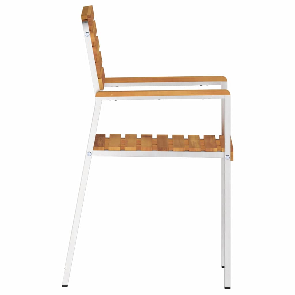 Gartenstuhl 2 pcs Öl-Natur 56 x 54,5 x 87 cm Massivholz Akazie