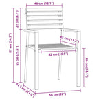 Gartenstuhl 2 pcs Öl-Natur 56 x 54,5 x 87 cm Massivholz Akazie