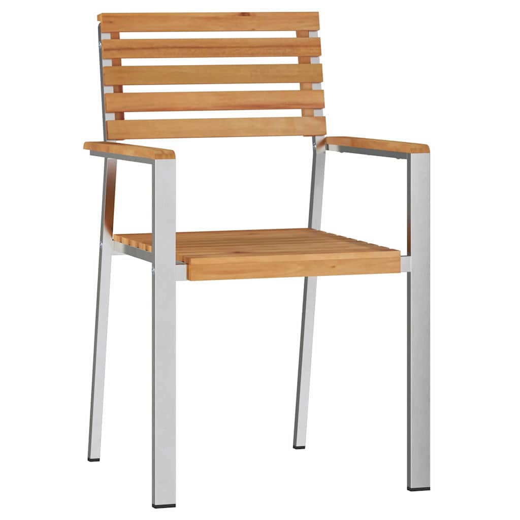 Gartenstuhl 2 pcs Öl-Natur 56 x 54,5 x 87 cm Massivholz Teak