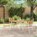 Gartenstuhl 4 pcs Braun 56 x 54,5 x 87 cm Massivholz Akazie