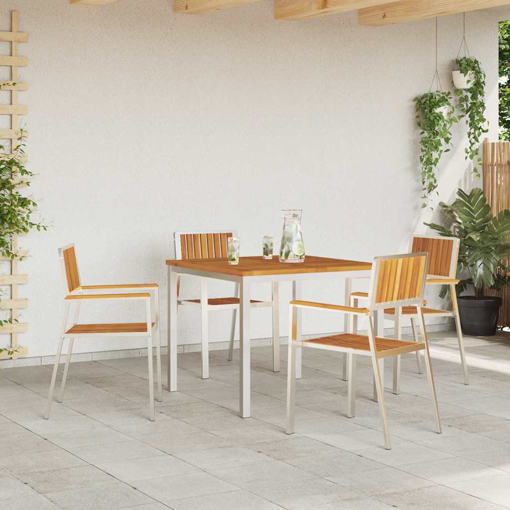 Gartenstuhl 4 pcs Braun 56 x 54,5 x 87 cm Massivholz Akazie
