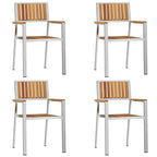 Gartenstuhl 4 pcs Braun 56 x 54,5 x 87 cm Massivholz Akazie