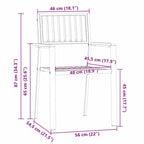 Gartenstuhl 4 pcs Braun 56 x 54,5 x 87 cm Massivholz Akazie