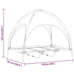 Hundebett Schwarz 122 x 93 x 106,5 cm Stahl