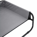 Hundebett Hellgrau 75 x 75 x 30 cm Stahl