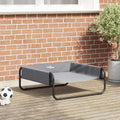 Hundebett Hellgrau 75 x 75 x 30 cm Stahl