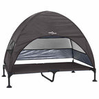 Hochgelegtes Hundebett Braun 127 x 81 x 108 cm Stoff und Stahl