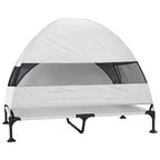 Hochgelegtes Hundebett Silber Grau 127 x 81 x 108 cm