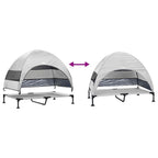Hochgelegtes Hundebett Silber Grau 127 x 81 x 108 cm