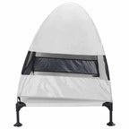 Hochgelegtes Hundebett Silber Grau 127 x 81 x 108 cm