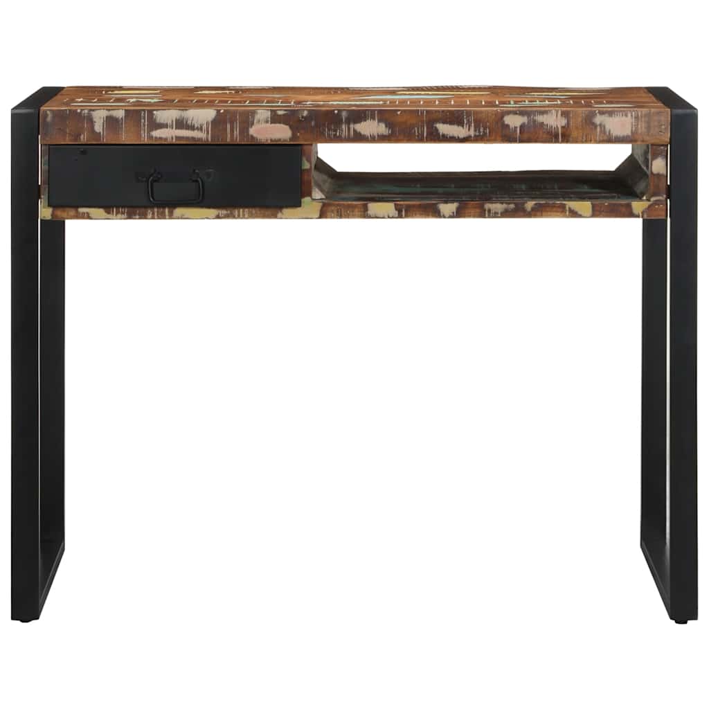 Schreibtisch Mehrfarbig 100x50x75 cm Massivholz Altholz