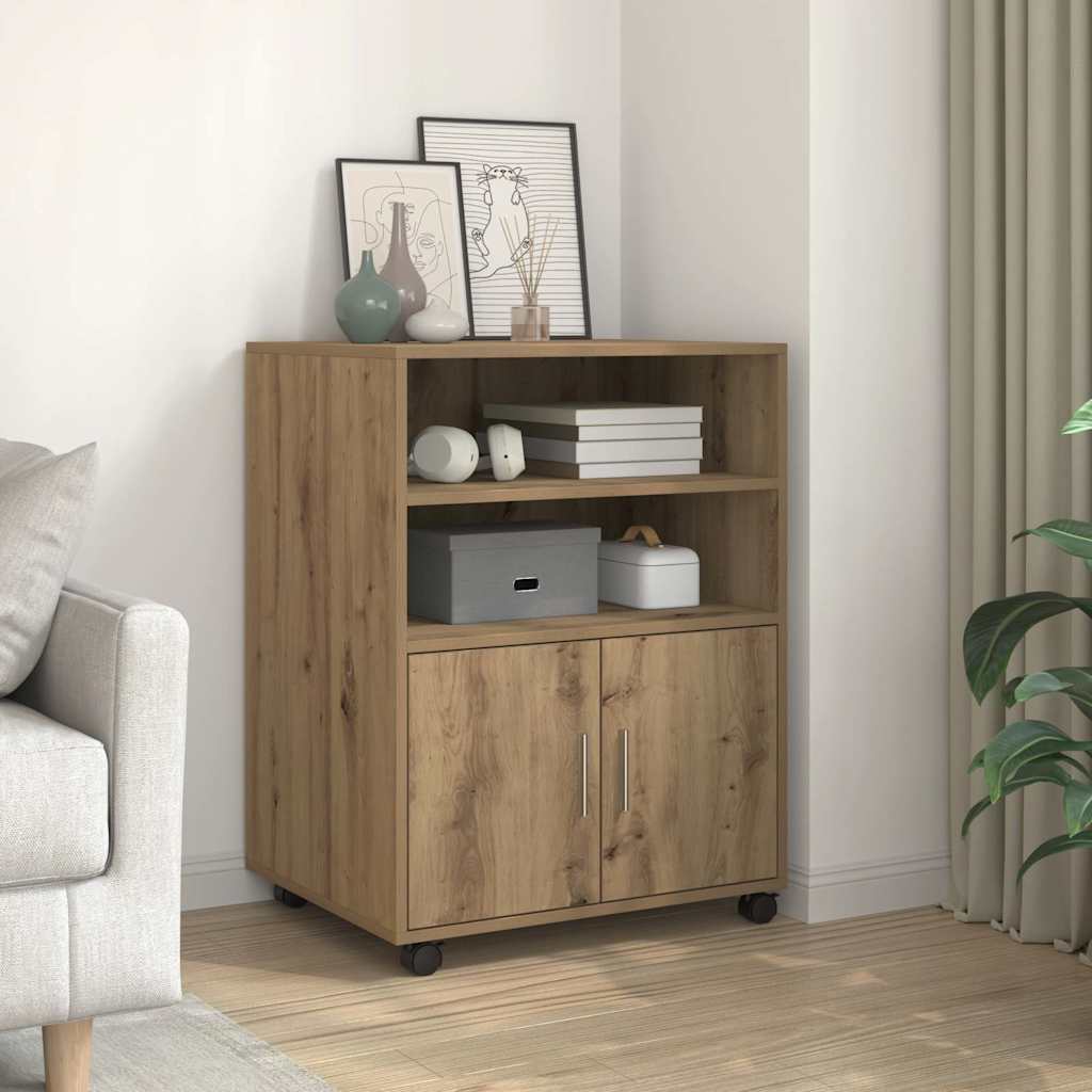 Rollschrank Artisan-Eiche 60x48x81 cm Holzwerkstoff