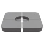 4-tlg. Kreuzfuß-Schirmständer-Set 100 kg PP