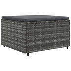 8-tlg. Garten-Lounge-Set mit Kissen Grau Poly Rattan