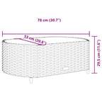 5-tlg. Garten-Sofagarnitur mit Kissen Braun Poly Rattan