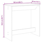 Bartisch Weiß 102x50x103,5 cm Holzwerkstoff