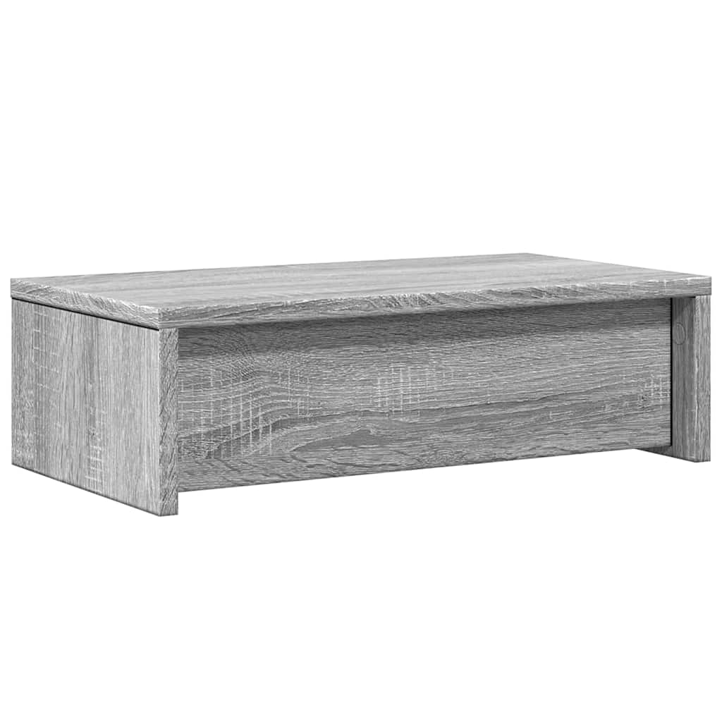 Monitorständer mit Schubladen Grau Sonoma 50x27x15 cm