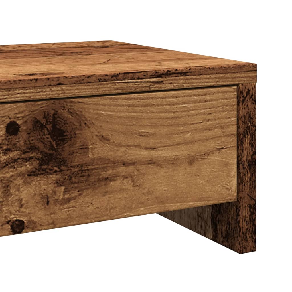 Monitorständer mit Schubladen Altholz-Optik 50x27x15 cm