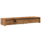 Monitorständer mit Schubladen Altholz-Optik 100x27x15 cm