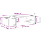 Monitorständer mit Stauraum Sonoma-Eiche 70x27x15 Holzwerkstoff