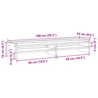 Monitorständer Grau Sonoma 100x24x16 cm Holzwerkstoff