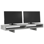 Monitorständer Betongrau 100x27x15 cm Holzwerkstoff