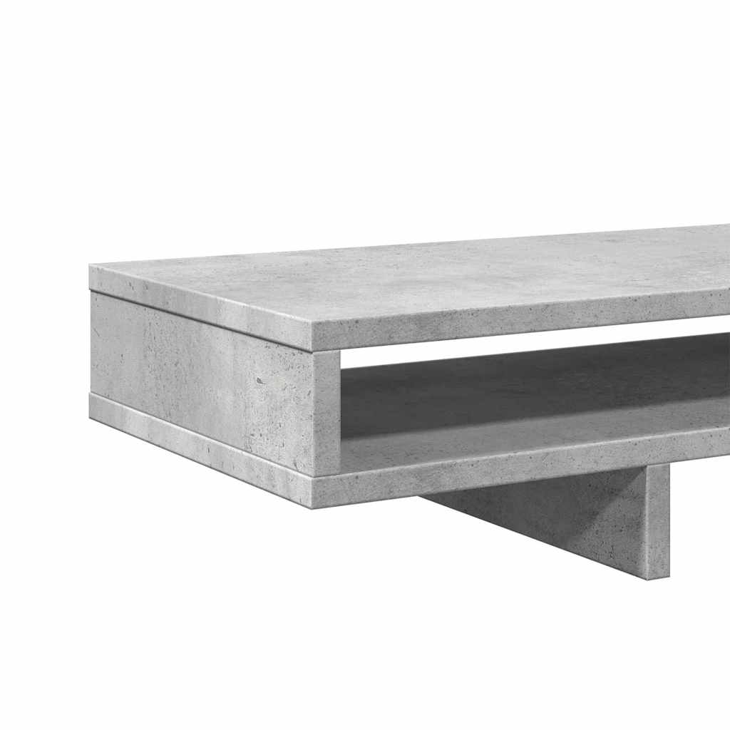 Monitorständer Betongrau 100x27x15 cm Holzwerkstoff