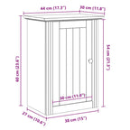 Bad-Wandschrank BODO Weiß 44x30x60 cm