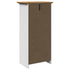 Badschrank BODO Weiß und Braun 44x30x90 cm