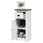 Badschrank BODO Weiß und Braun 44x30x90 cm