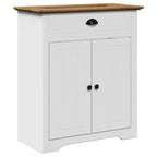 Waschbeckenunterschrank BODO Weiß und Braun 70x35x80 cm
