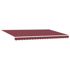 Markise Automatisch mit LEDs Weinrot 500x300 cm