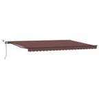 Markise Automatisch mit LEDs Braun 500x300 cm