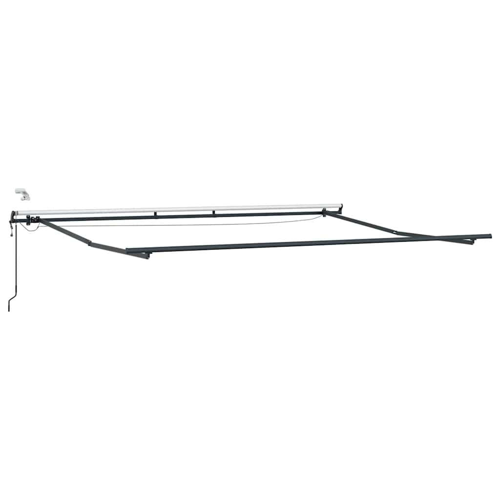 Markise Automatisch mit LEDs Braun 500x300 cm