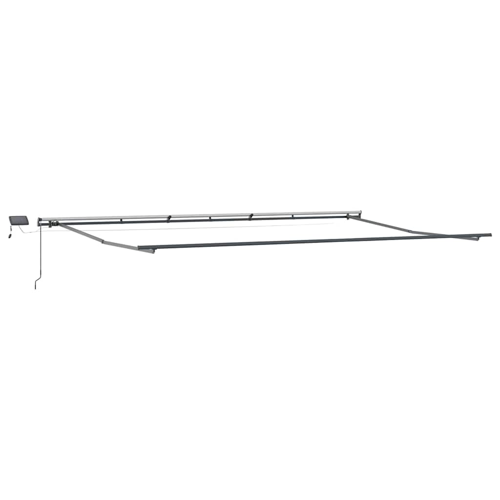 Markise Manuell mit LEDs Braun 600x300 cm