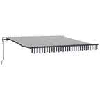 Markise Automatisch Anthrazit und Weiß 300x250 cm