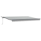 Markise Automatisch mit LEDs Anthrazit & Weiß 450x300 cm