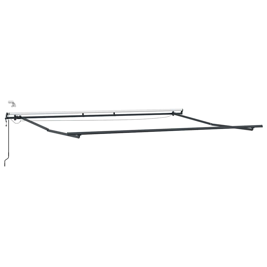 Markise Automatisch mit LEDs Anthrazit & Weiß 450x300 cm