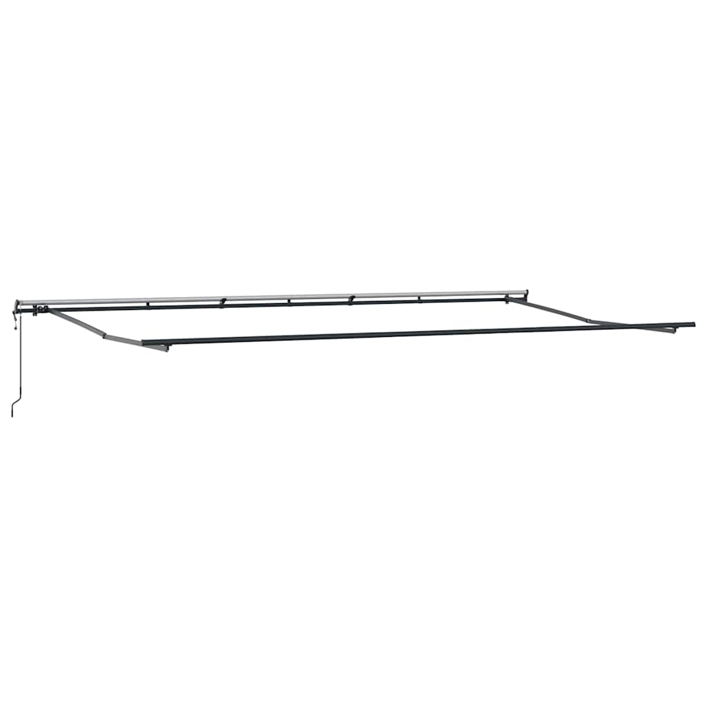 Markise Automatisch Anthrazit und Weiß 600x300 cm
