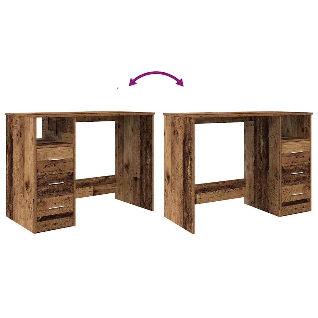 Schreibtisch Altholz-Optik 102x50x76 cm Holzwerkstoff